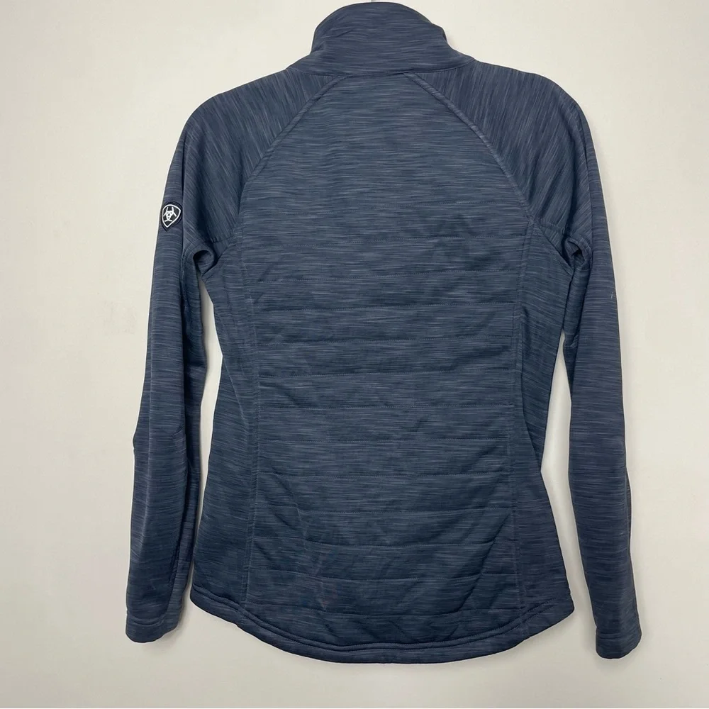 ARIAT vanquish full zip grey/blue jacket with ariat tek, size small - Picture 4 of 11